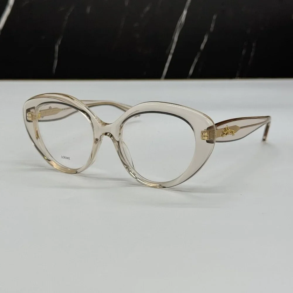 NEW LOEWE LW50088I 057 WOMEN EYEGLASSES TRANSPARENT BEIGE LOEWE EYEWEAR